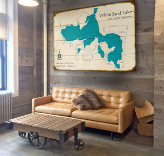 White Sand Lake: Lac du Flambeau - Wood & Metal Wall Art Wood & Metal Wall Art Lake Art