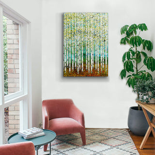 Spring Aspens - Portrait Metal Box Art Metal Box Wall Art Nancy Seiler
