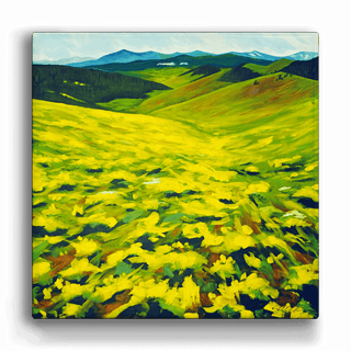 Balsam Root on the Bison Range - Metal Box Art Metal Box Wall Art Nancy Seiler