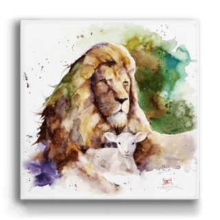 The Lion and the Lamb - Metal Box Art Metal Box Wall Art Dean Crouser