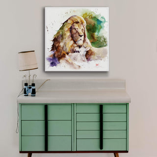 The Lion and the Lamb - Metal Box Art Metal Box Wall Art Dean Crouser