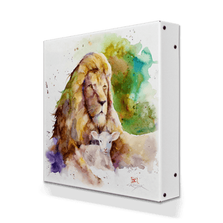 The Lion and the Lamb - Metal Box Art Metal Box Wall Art Dean Crouser