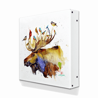 Moose and the Bird Choir - Metal Box Art Metal Box Wall Art Dean Crouser