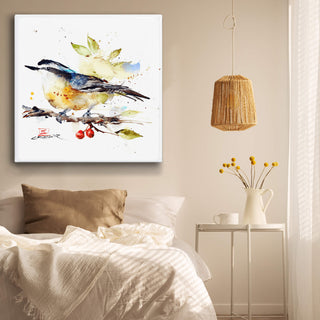 Nuthatch and Berries - Metal Box Art Metal Box Wall Art Dean Crouser