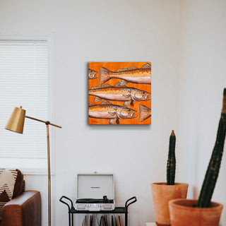 Orange Sea Trout: Metal Box Art Metal Box Wall Art Ed Anderson