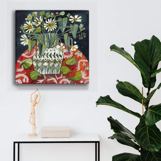 White Flowers - Metal Box Art Metal Box Wall Art Este MacLeod
