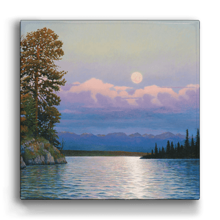 Flathead Lake Moonrise - Metal Box Art Metal Box Wall Art Monte Dolack