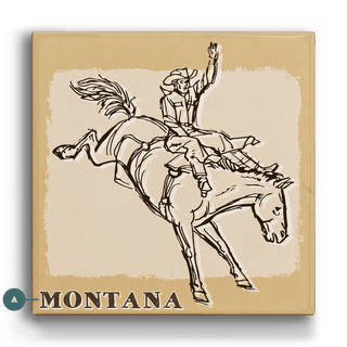 Bronc Rider III: Unseated - Metal Box Art Metal Box Wall Art Out West Design