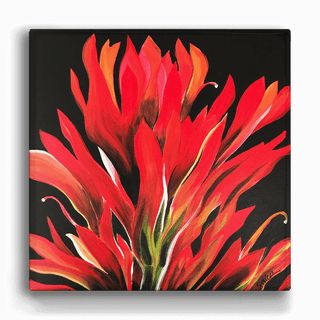 Scarlet Paintbrush - Metal Box Art Metal Box Wall Art Nancy Seiler