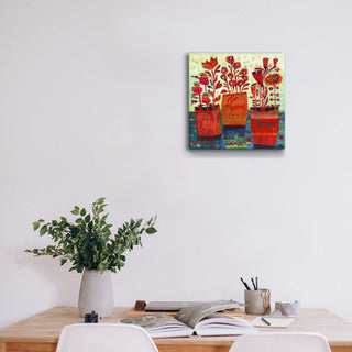 Blooming Mugs - Metal Box Art Metal Box Wall Art Shelle Lindholm