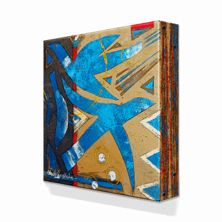 Spirit Birds: Azure Dream - Metal Box Art Metal Box Wall Art Shelle Lindholm