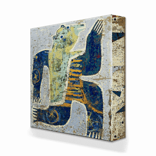 Tribal Bears: Dancing Bear - Metal Box Art Metal Box Wall Art Shelle Lindholm