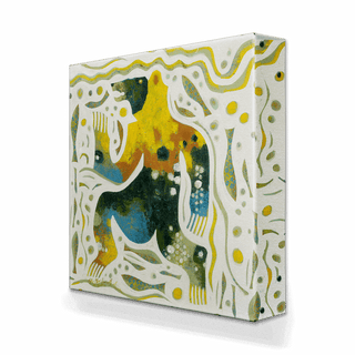 Tribal Bears: Fishing Bear - Metal Box Art Metal Box Wall Art Shelle Lindholm