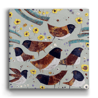 Juncos 2 - Metal Box Art Metal Box Wall Art Shelle Lindholm