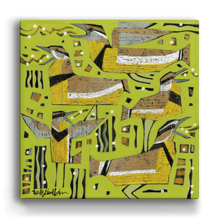 Meadow Larky - Metal Box Art Metal Box Wall Art Shelle Lindholm