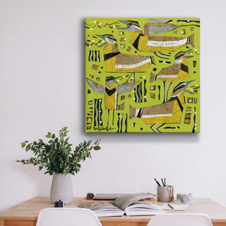 Meadow Larky - Metal Box Art Metal Box Wall Art Shelle Lindholm