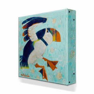 Take the Leap Puffin - Metal Box Art Metal Box Wall Art Shelle Lindholm
