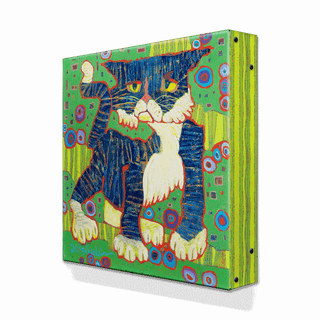 Crabby Tabby - Metal Box Art Metal Box Wall Art Shelle Lindholm