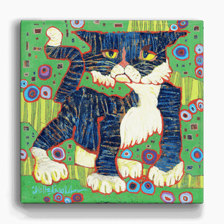 Crabby Tabby - Metal Box Art Metal Box Wall Art Shelle Lindholm