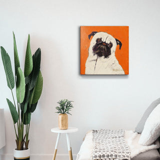 Ziggy, Pug - Metal Box Art Metal Box Wall Art Shelle Lindholm