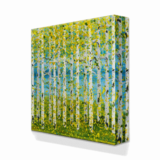 Summer Aspens - Square Metal Box Art Metal Box Wall Art Nancy Seiler