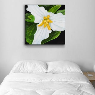 White Trillium- Metal Box Art Metal Box Wall Art Nancy Seiler