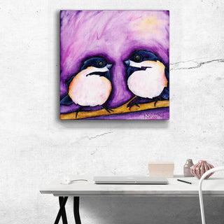 Chickadee Chatter - Metal Box Art Metal Box Wall Art Karen Savory