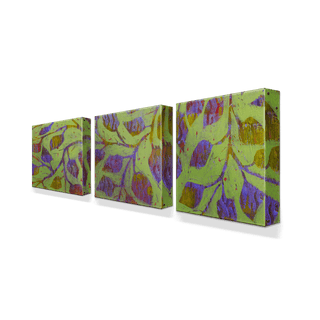 Lavender Leaves - Metal Box Art Set Metal Box Wall Art Shelle Lindholm