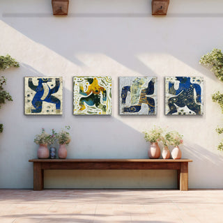 Tribal Bears: Running Bear - Metal Box Art Metal Box Wall Art Shelle Lindholm