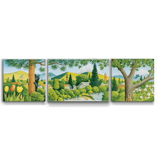 Zoo City Triptych - Metal Box Art Metal Box Wall Art Monte Dolack
