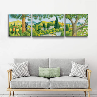 Zoo City Triptych - Metal Box Art Metal Box Wall Art Monte Dolack