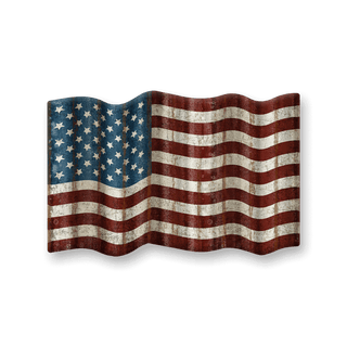 Waving American Flag - Corrugated Metal Wall Art Corrugated Wall Art Meissenburg Designs