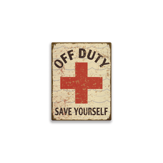 Off Duty Lifeguard: Generic - Metal Wall Art Wood & Metal Wall Art Meissenburg Designs Aluminum 10.5" x 14" White