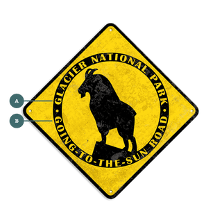 Glacier Goat - Metal Wall Art Wood & Metal Wall Art Meissenburg Designs