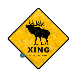 Elk Crossing - Metal Wall Art Wood & Metal Wall Art Meissenburg Designs