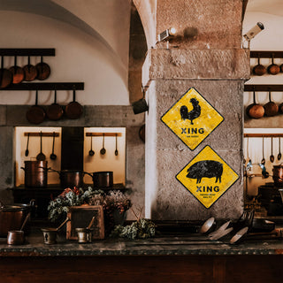 Pig Crossing - Metal Wall Art Wood & Metal Wall Art Meissenburg Designs