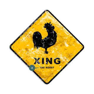Rooster Crossing - Metal Wall Art Wood & Metal Wall Art Meissenburg Designs