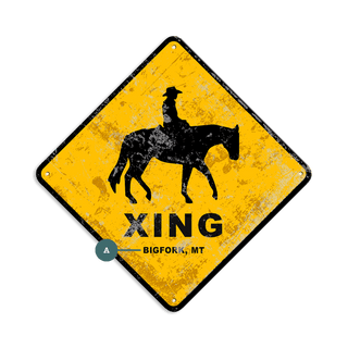 Cowboy Crossing - Metal Wall Art Wood & Metal Wall Art Meissenburg Designs