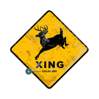 Deer Crossing - Metal Wall Art Wood & Metal Wall Art Meissenburg Designs