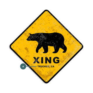 Black Bear Crossing - Metal Wall Art Wood & Metal Wall Art Meissenburg Designs