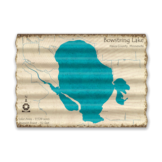 Bowstring Lake, Minnesota - Corrugated Metal Wall Art Corrugated Wall Art Lake Art