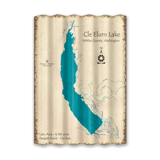 Cle Elum Lake, Washington - Corrugated Metal Wall Art Corrugated Wall Art Lake Art