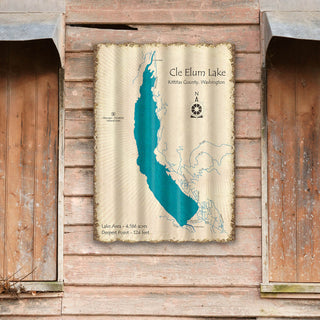 Cle Elum Lake, Washington - Corrugated Metal Wall Art Corrugated Wall Art Lake Art