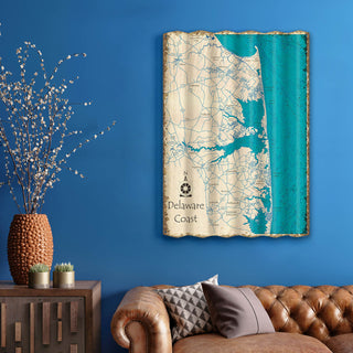 Delaware Coast - Corrugated Metal Wall Art Corrugated Wall Art Lake Art