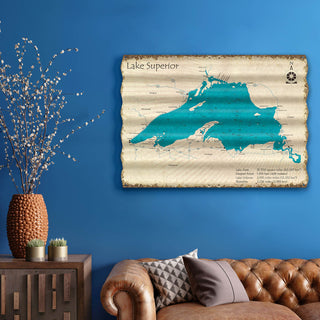 Lake Superior - Corrugated Metal Wall Art Corrugated Wall Art Lake Art