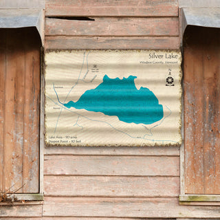 Silver Lake, Vermont - Corrugated Metal Wall Art Corrugated Wall Art Lake Art