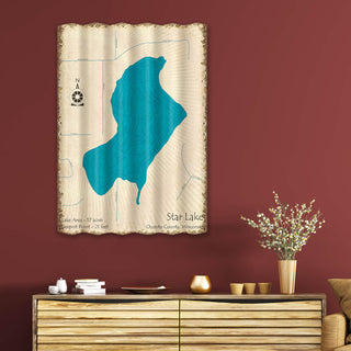 Star Lake, Wisconsin - Corrugated Metal Wall Art Corrugated Wall Art Lake Art