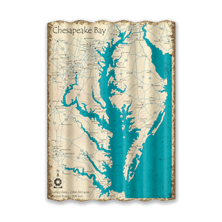 Chesapeake Bay, MD, VA, DE - Corrugated Metal Wall Art Corrugated Wall Art Lake Art
