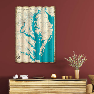 Chesapeake Bay, MD, VA, DE - Corrugated Metal Wall Art Corrugated Wall Art Lake Art