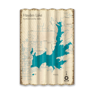 Hayden Lake, Idaho - Corrugated Metal Wall Art Corrugated Wall Art Lake Art